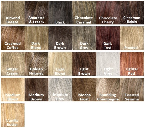 Wig Color Chart