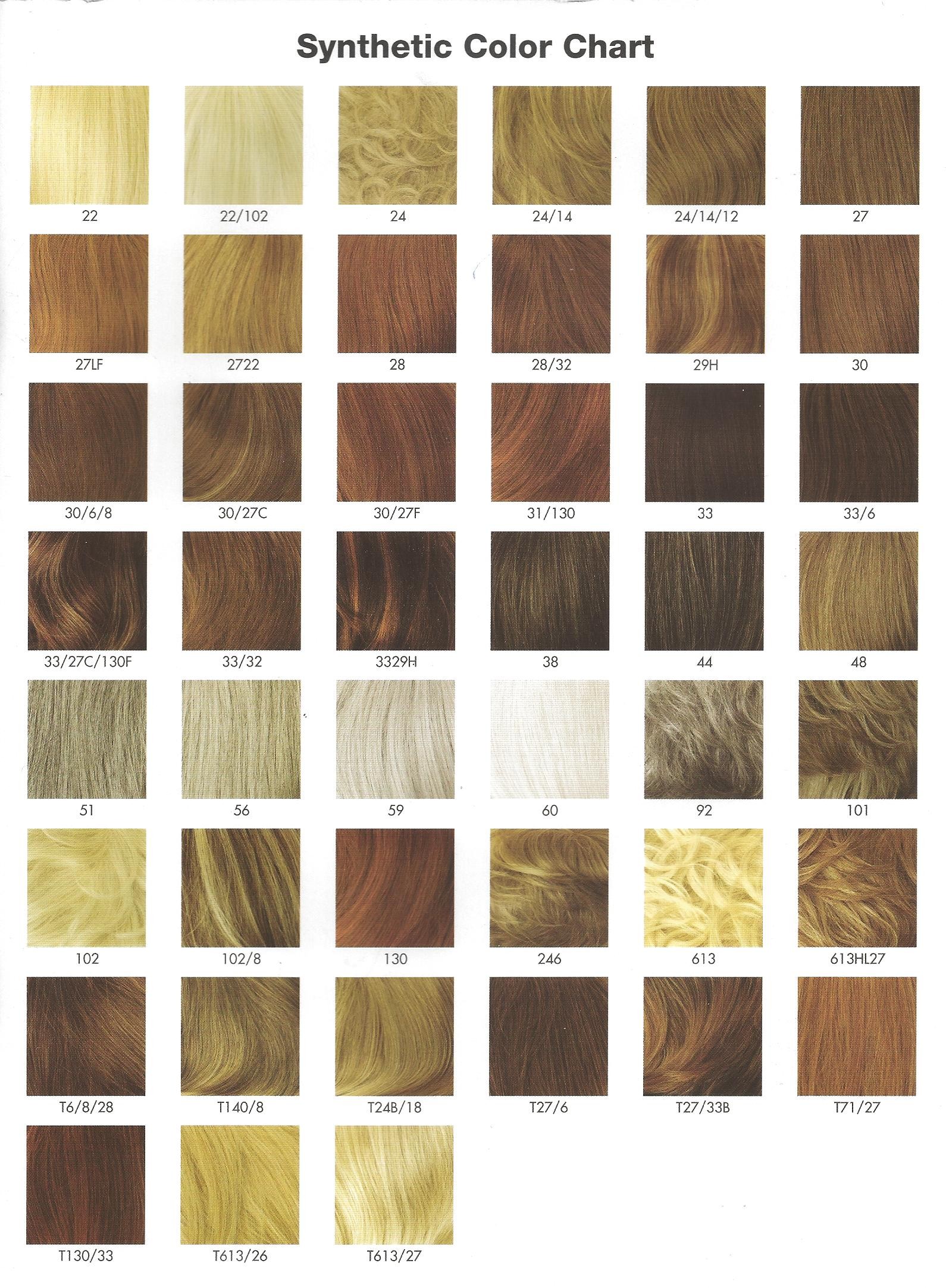 Louis Ferre Wigs Color Chart