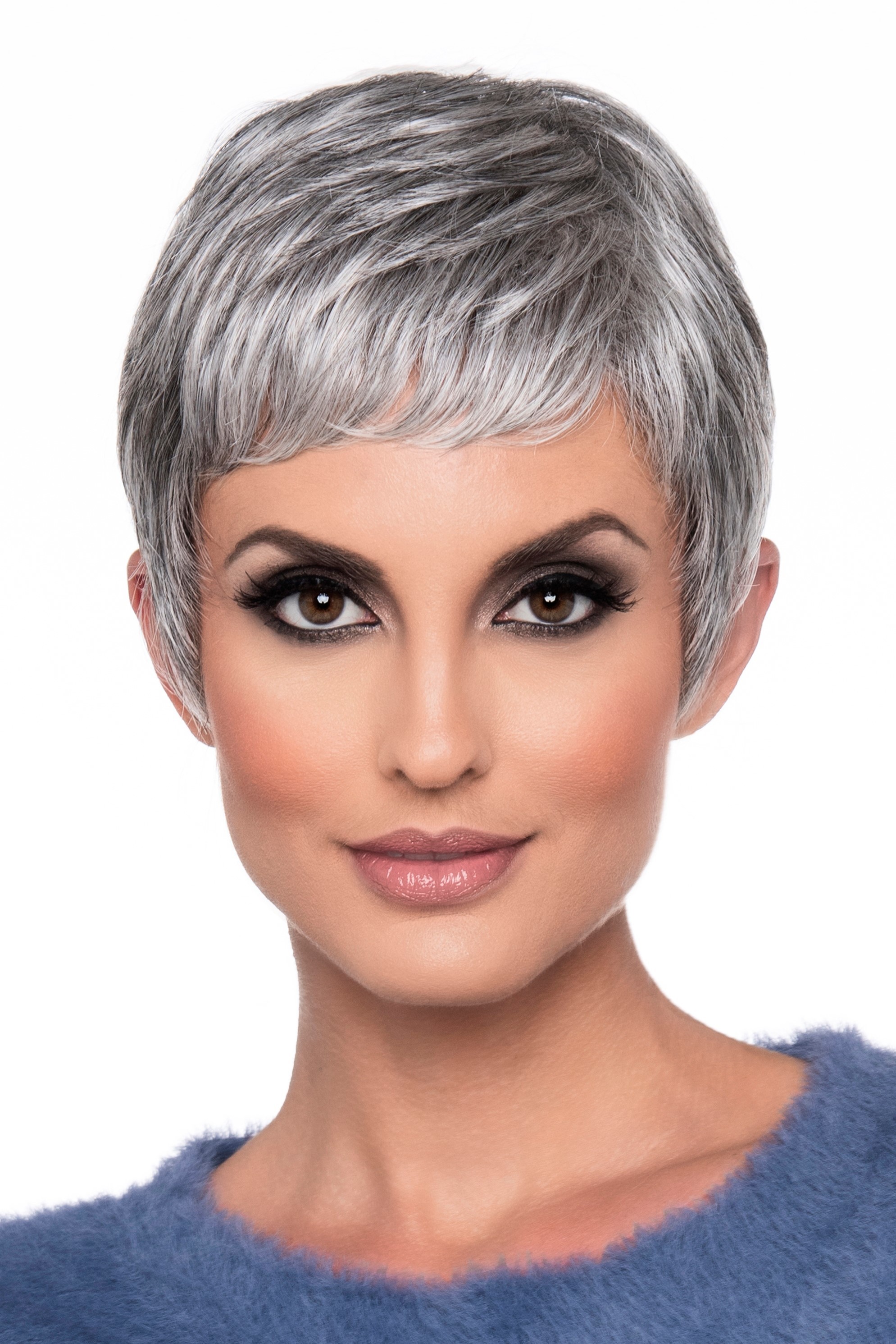 Fiona_Front, Envyhair Collection by Envy Wigs, Color shown is Med Gray