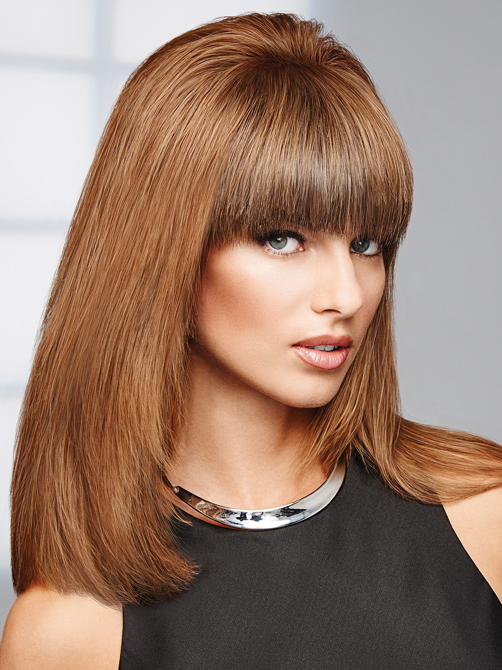 Game Changer Top Piece_front,Human Hair Topper Collection,Raquel Welch Wigs (color shown is R10)